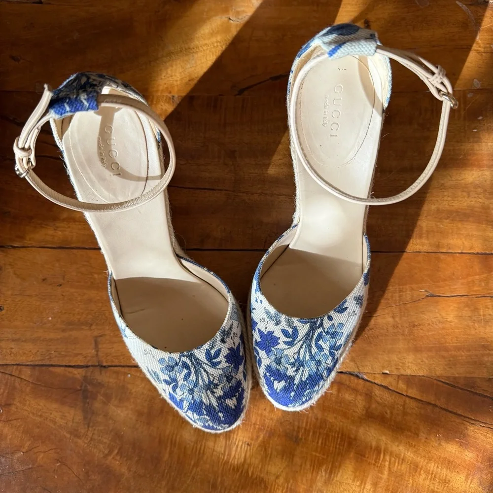 Gucci Cruise 2007 Runway Flora Espadrille Wedges – 7.5 - Picture 8 of 16